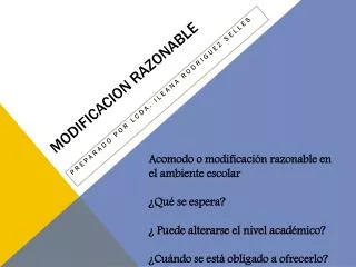 modificacion razonable