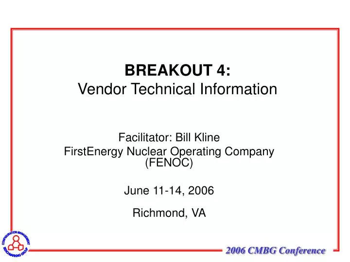 breakout 4 vendor technical information
