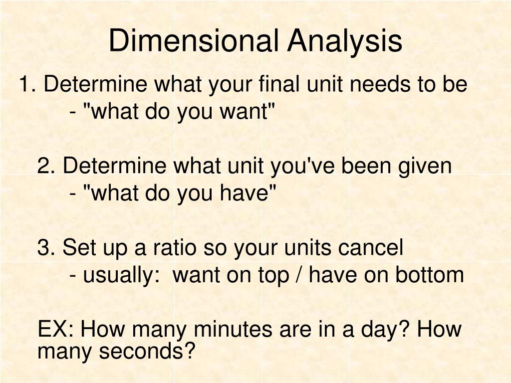 PPT - Dimensional Analysis PowerPoint Presentation, free download - ID ...