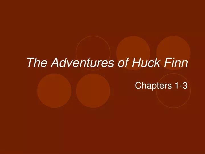 the adventures of huck finn