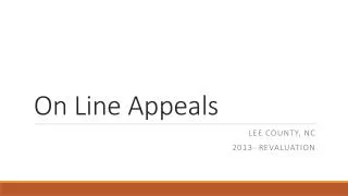 On Line Appeals