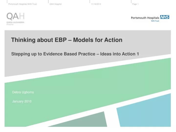thinking about ebp models for action