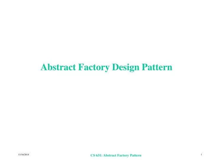 abstract factory design pattern