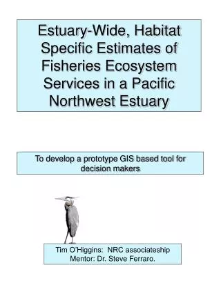 To develop a prototype GIS based tool for decision makers