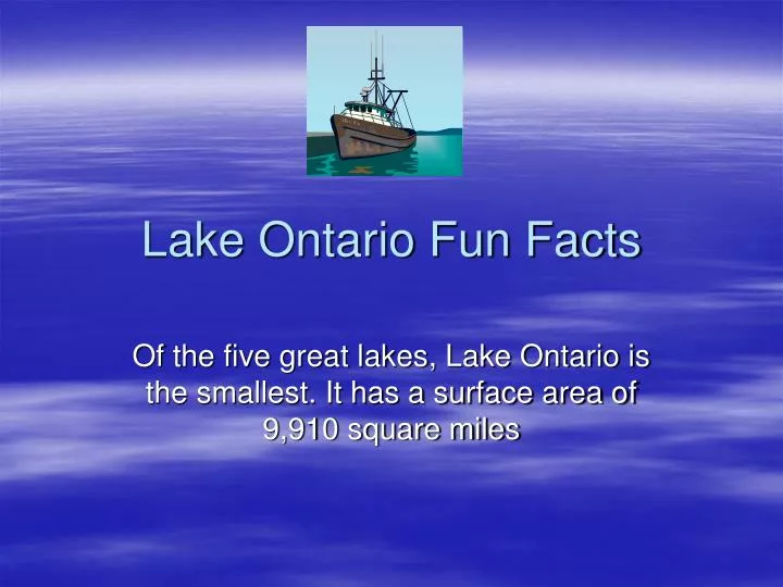 lake ontario fun facts
