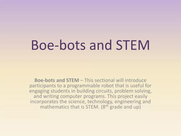boe bots and stem
