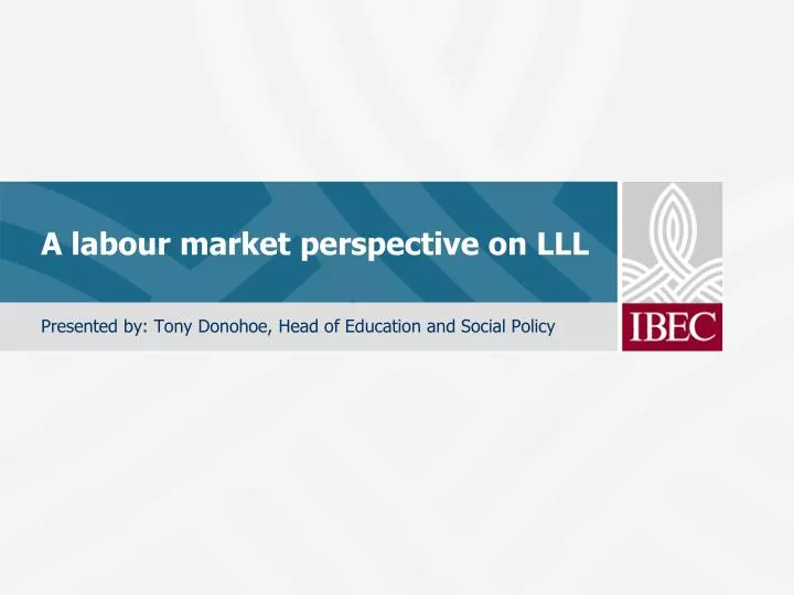 a labour market perspective on lll