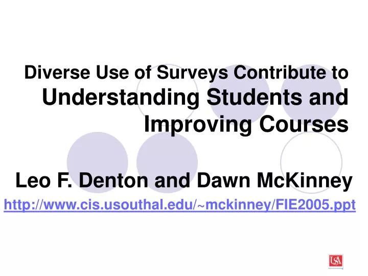 diverse use of surveys contribute to understanding students and improving courses