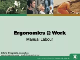 Ergonomics @ Work Manual Labour