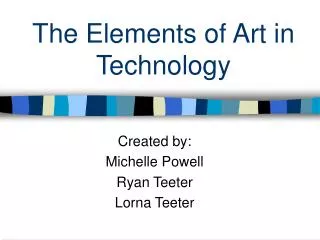 The Elements of Art in Technology