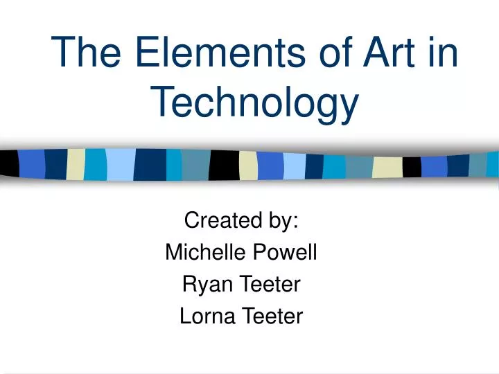 the elements of art in technology