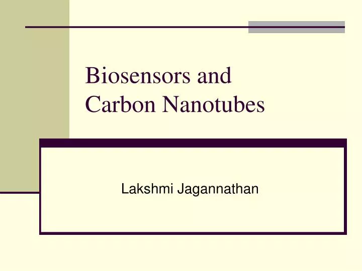 biosensors and carbon nanotubes