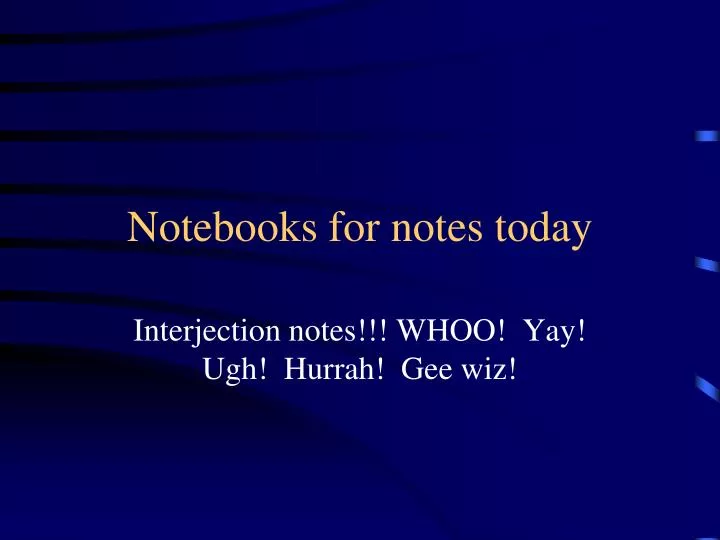 notebooks for notes today