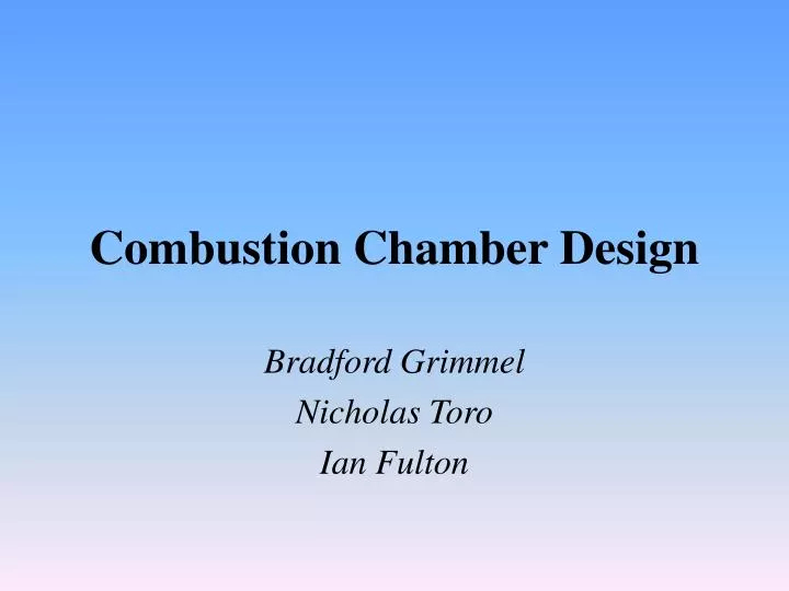 combustion chamber design