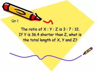 The ratio of X : Y : Z is 3 : 7 : 12. If Y is 36.4 shorter than Z, what is