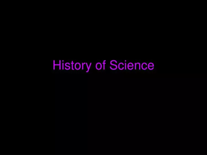 history of science