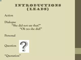 INTRODUCTIONS (LEADS )