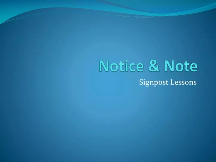 notice note