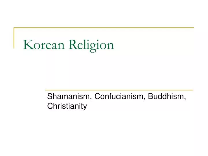 korean religion