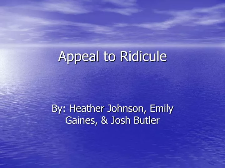 appeal to ridicule