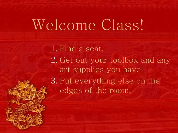 welcome class