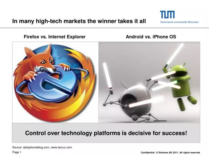 in many high tech markets the winner takes it all