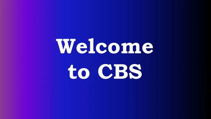 welcome to cbs