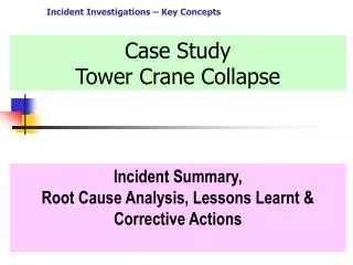 Case Study Tower Crane Collapse