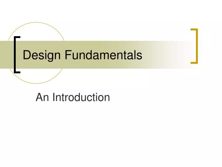 design fundamentals