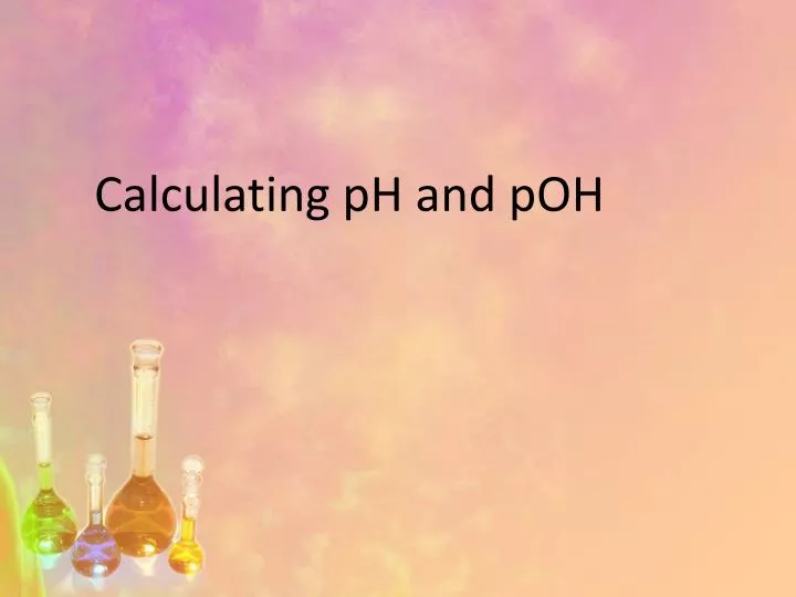 calculating ph and poh