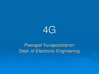 Peerapol Yuvapoositanon Dept. of Electronic Engineering