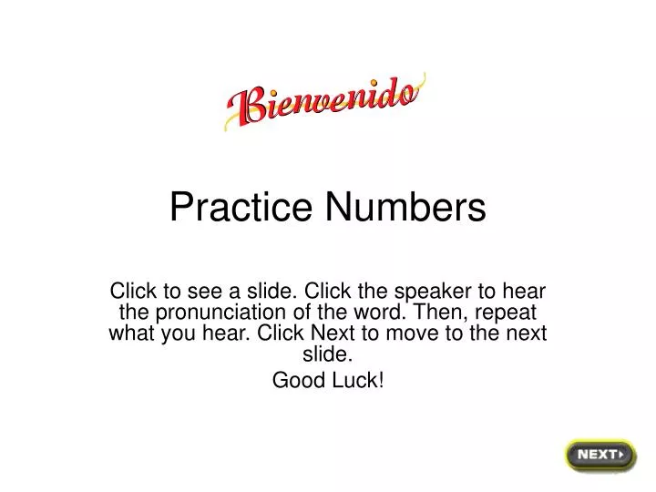 practice numbers
