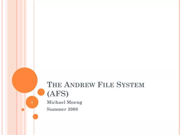 the andrew file system afs