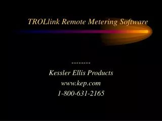 TROLlink Remote Metering Software