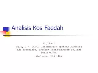 analisis kos faedah