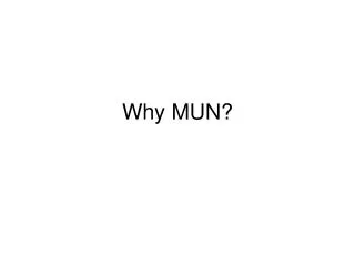 Why MUN?