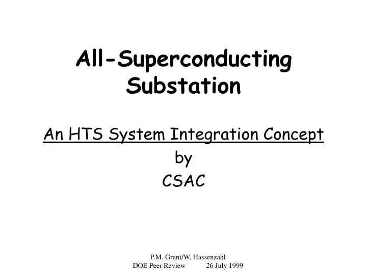 all superconducting substation