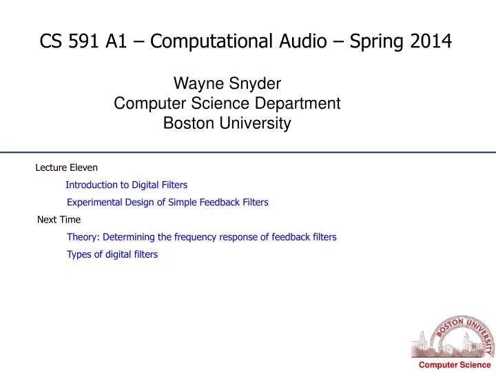 cs 591 a1 computational audio spring 2014