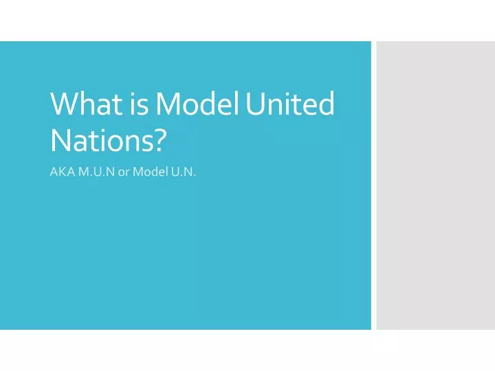 what is model united nations