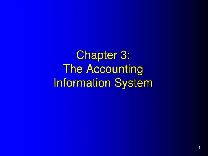 chapter 3 the accounting information system