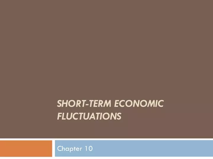 short term economic fluctuations