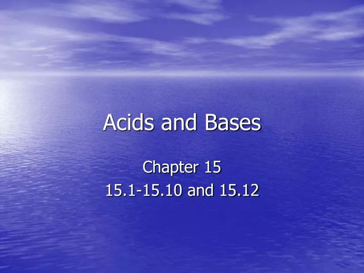 acids and bases