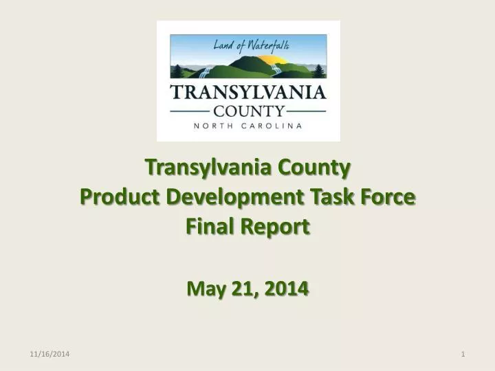 transylvania county product development task force final report
