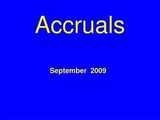 Accruals