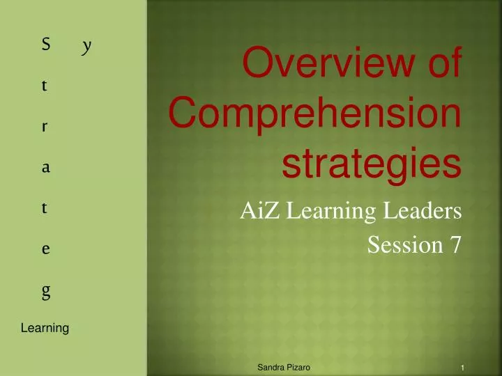 overview of comprehension strategies