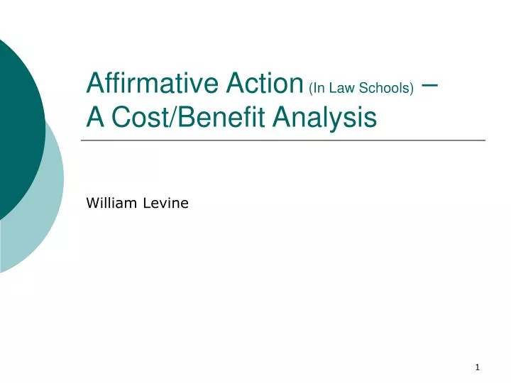 affirmative action in law schools a cost benefit analysis