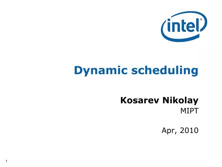 dynamic scheduling