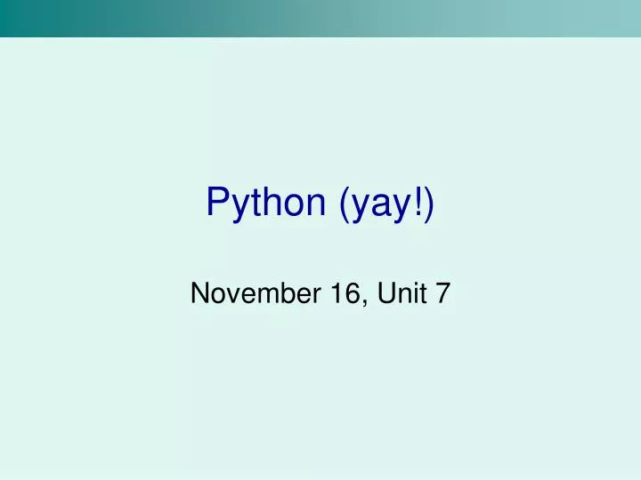 python yay