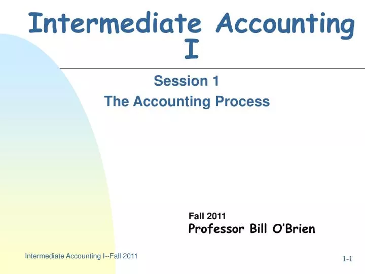 intermediate accounting i