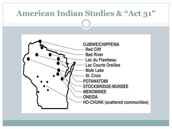 american indian studies act 31